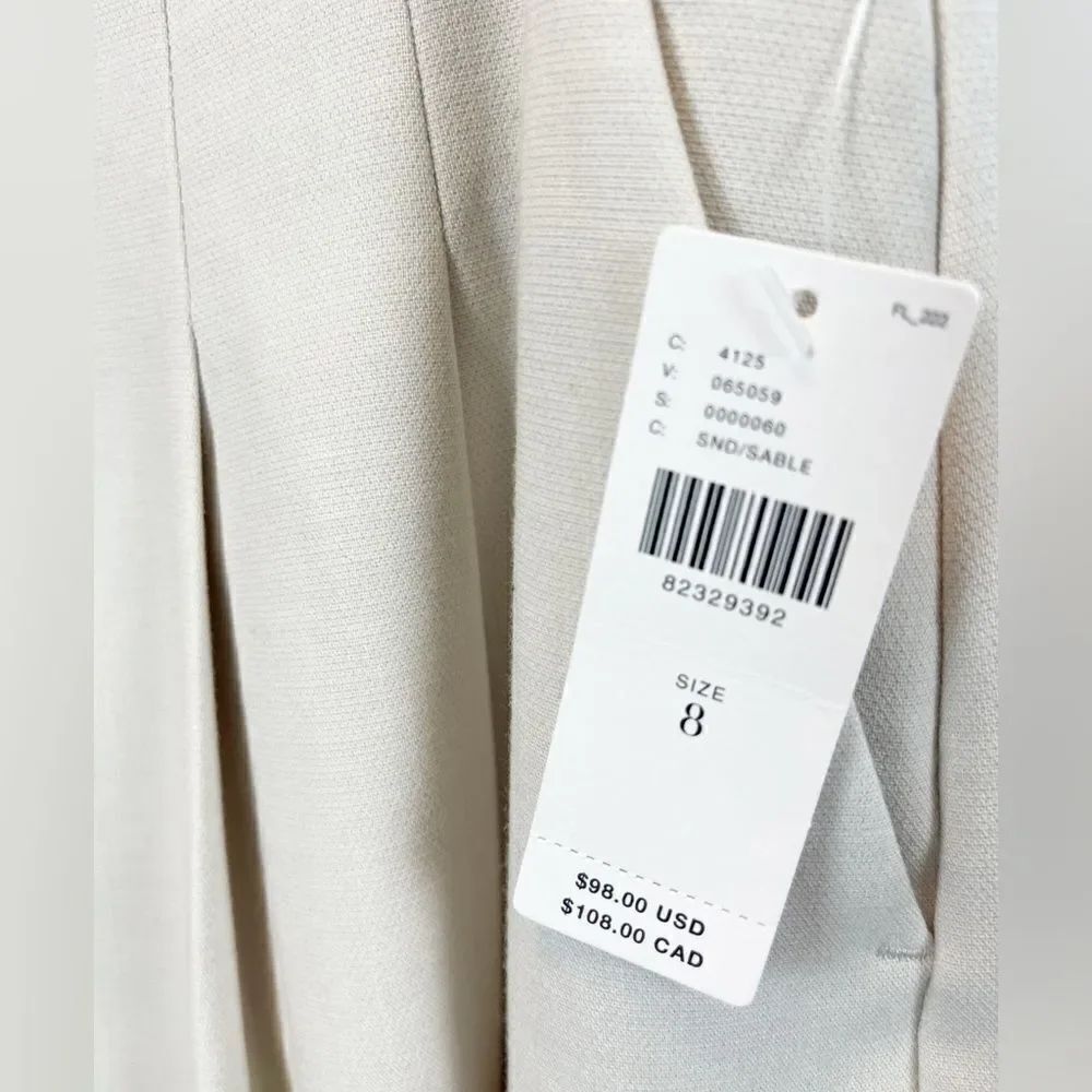 Anthropologie Maeve The Avery Pleated Trouser in cream Shorts -NWT. 8 - Picture 9 of 9